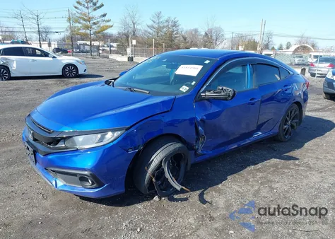 2020 Honda Civic Sport z USA, uszkodzony, nr VIN 2HGFC2F8XLH580692